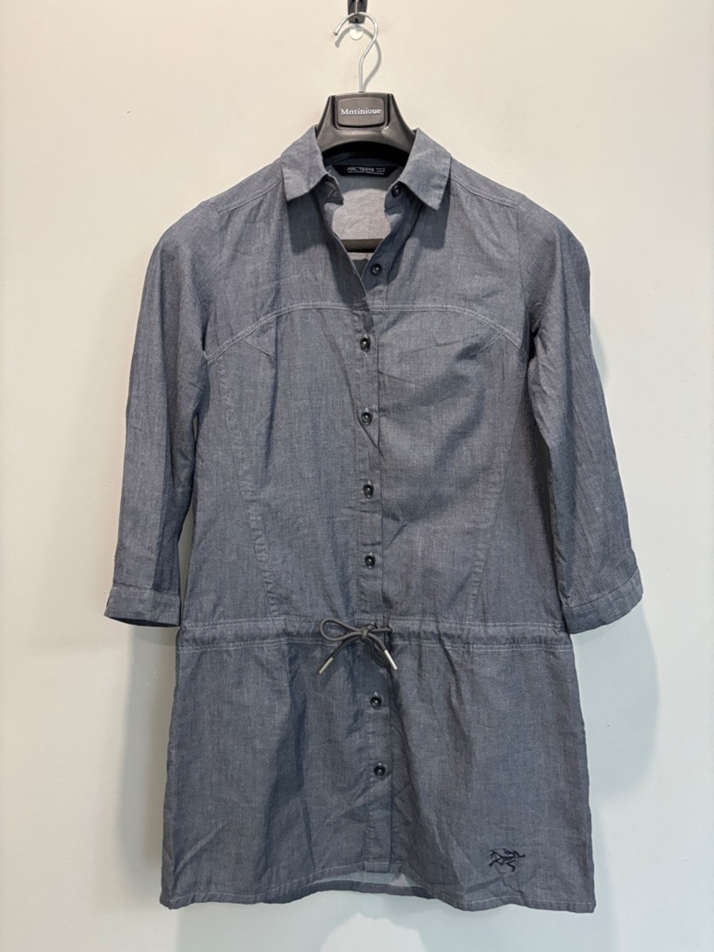 Arc'teryx Blanchard Tunic Shirt Drawstring Grey 3/4 Sleeve Sz S - Picture 6 of 16